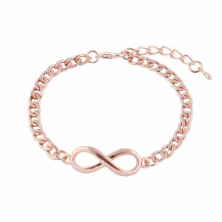 Rose Gold Infinity Chain Bracelet