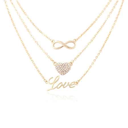 Love, Infinity, Heart Necklace
