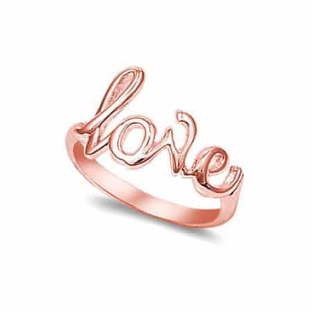 18K Rose Gold Love Ring 