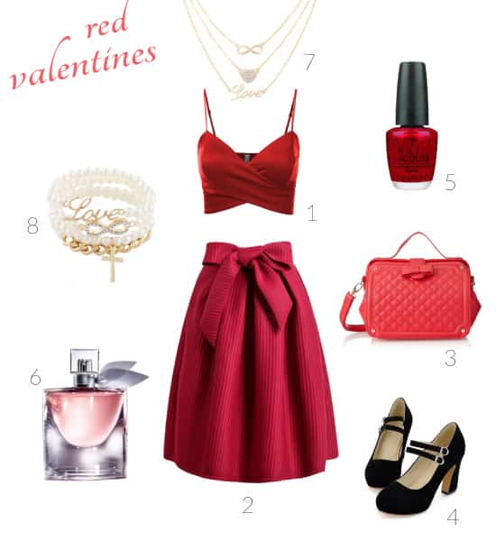 Red Valentines Outfit for Date