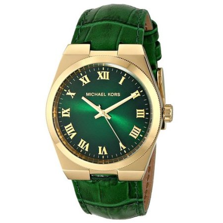 Michael Kors Channing Green Leather Watch MK2356