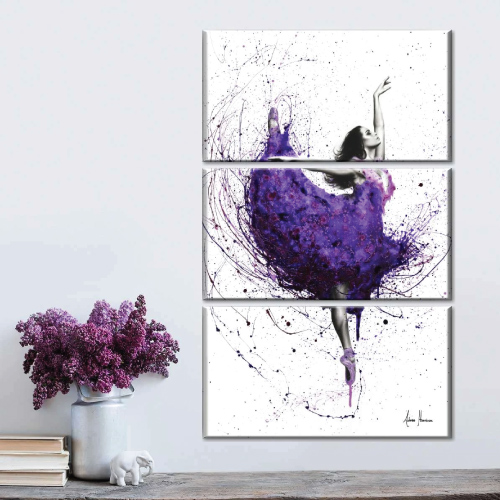 Purple Rain Ballet Canvas Wall Art