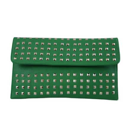 Patzino Fashion Collection Envelope Clutch With Studs