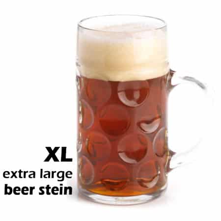 Stolzle XL Dimpled Glass Beer Stein