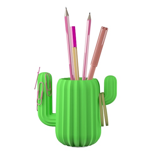 Green Cactus Desktop Organizer - farewell gift ideas for coworker
