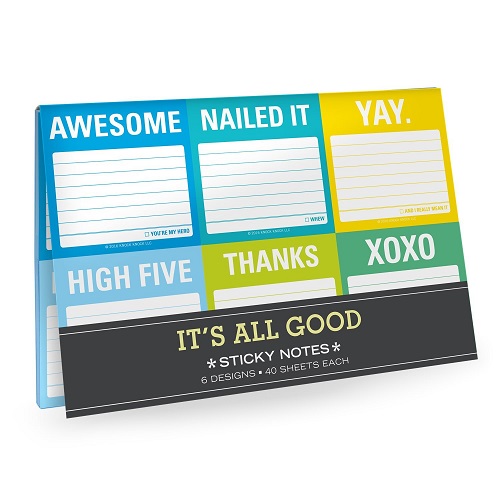 Knock Knock It's All Good Sticky Note Pack - farewell stationery gift ideas - office gift