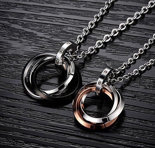 His or Hers Matching Necklace Set | Off to College Gifts for Boyfriend