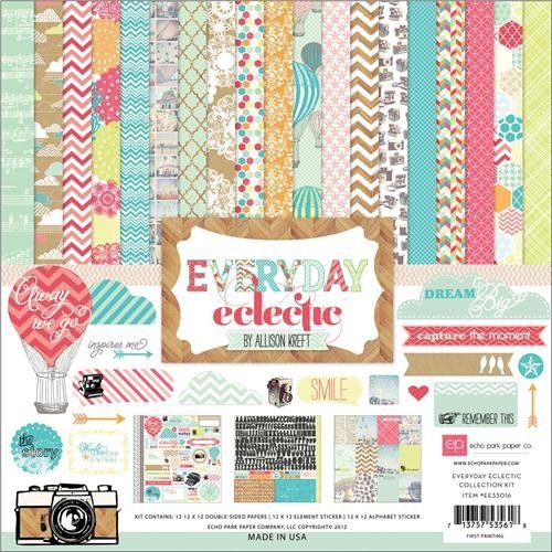 Everyday Eclectic Collection Scrapbooking Kit. Back to school gifts for kids.
