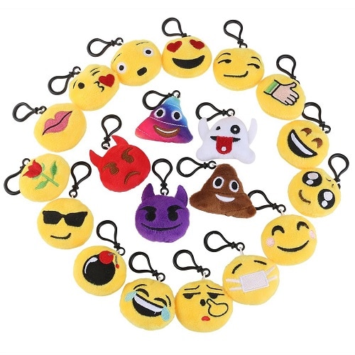 Emoji Mini Plush Pillow Keychain