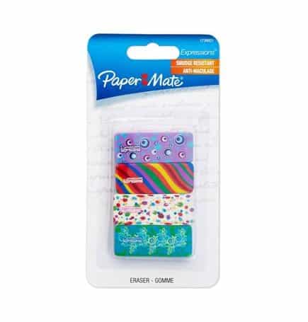 Paper Mate Expressions Decorated Erasers. Back to school gifts for kids.
