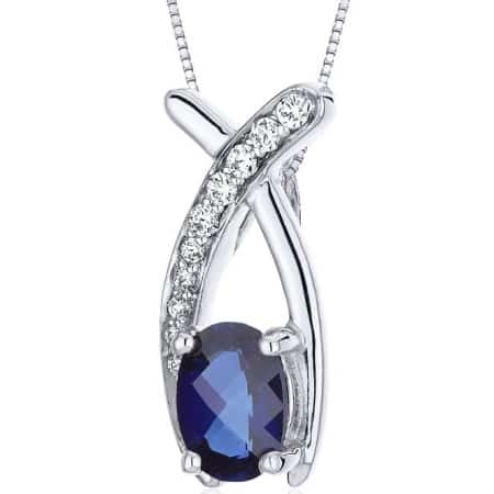 Sapphire Pendant Necklace 
