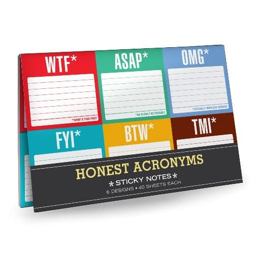 Honest Acronyms Sticky Notes Pack