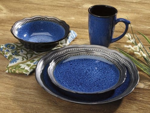 Cuisinart Stoneware Jenna Blue Collection Dinnerware Sets