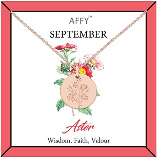 September Aster Flower Necklace