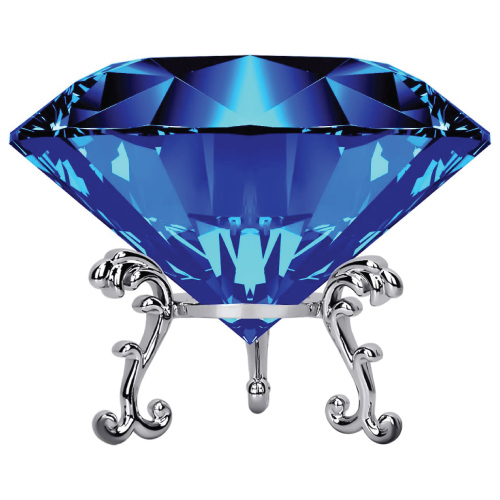 Sapphire Blue Diamond Paperweight