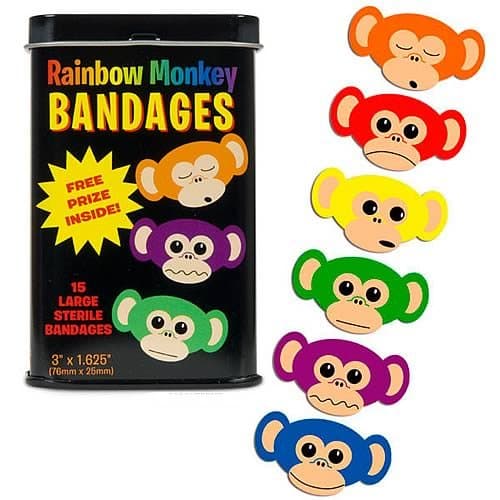 Rainbow Monkey Band-aids
