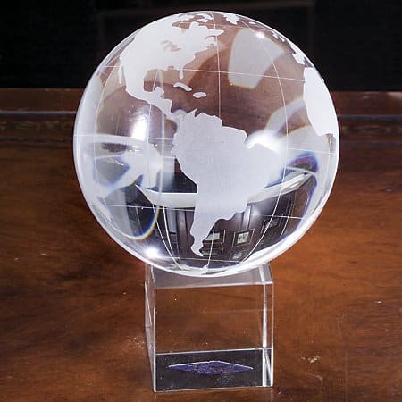 Godinger Crystal Globe On Stand