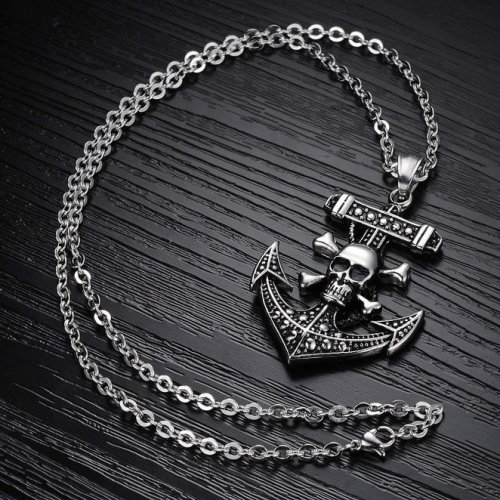 Pirate Skull Pendant Necklace