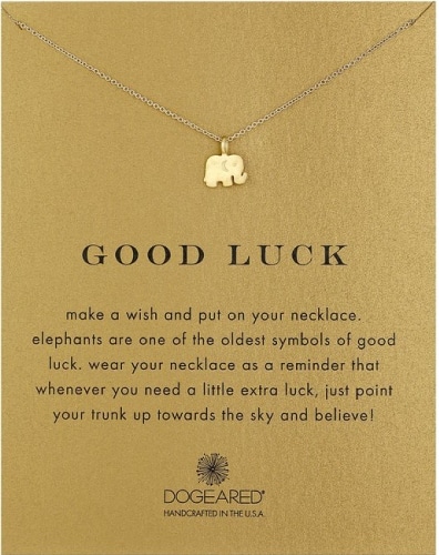 Dogeared Good Luck Elephant Pendant Necklace