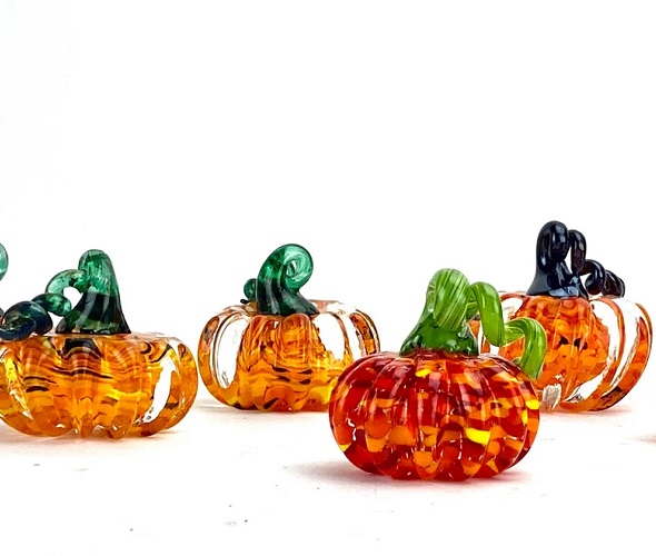 Mini Handmade Glass Pumpkin