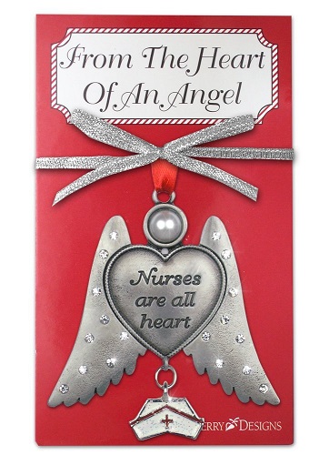 Nurses are all Heart Angel Ornament