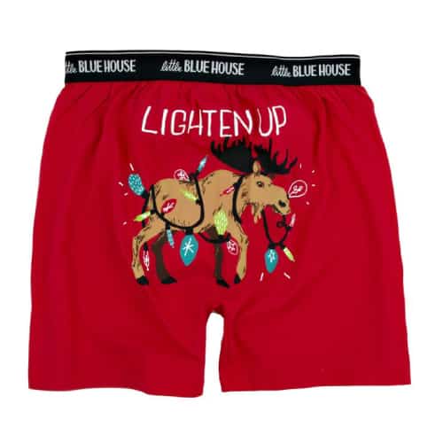 Lighten Up Holiday Moose Boxers