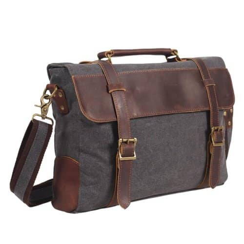 DesertWolf Canvas Briefcase Messenger Bag 