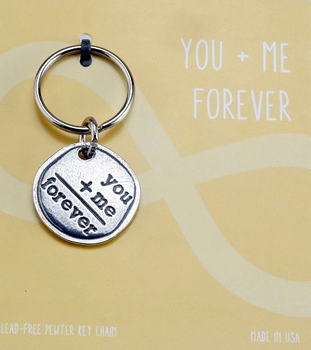 Crosby & Taylor Pewter Sentiment Key Chain