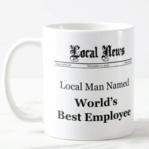 World Best Employee Classic Newspaper Mug