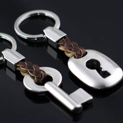 Leather Couple Keychain