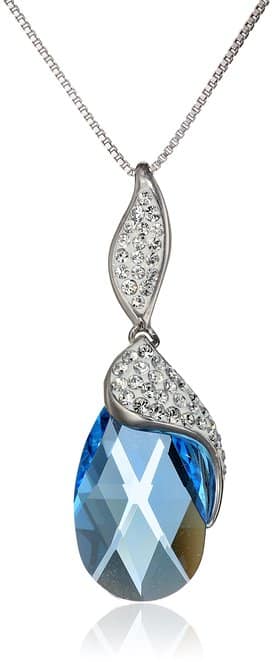 Swarovski Crystal Briolette Pendant Necklace 