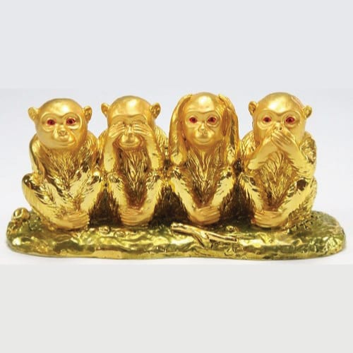 Four Wise Monkeys Figurine 