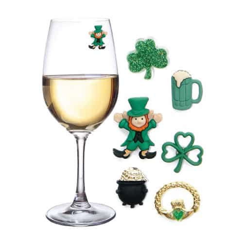 St. Patricks Day Magnetic Drink Markers & Wine Charms 