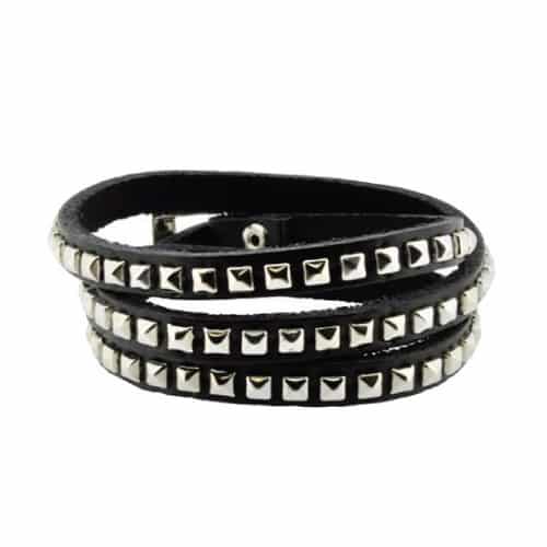  Leather Stud Bracelet