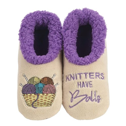 Snoozies Knitters House Slippers