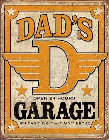 Dad's Garage Vintage Tin Sign