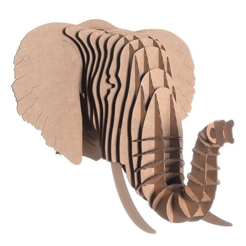 Cardboard Elephant Head