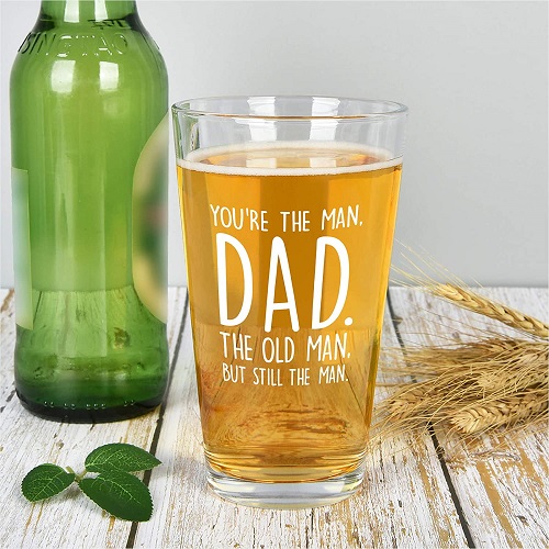 Dad You're The Man Funny Pint Glass