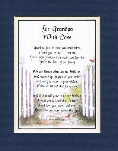 For Grandpa with Love Poem 