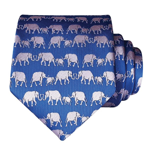 HISDERN Mens Animal Tie Handkerchief Classic Pattern Necktie & Pocket Square Set