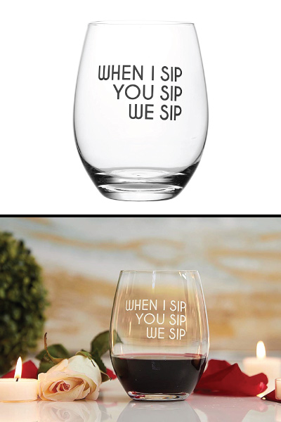 We Sip Wine Glass