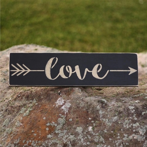 Love Arrow Decorative Wood Sign