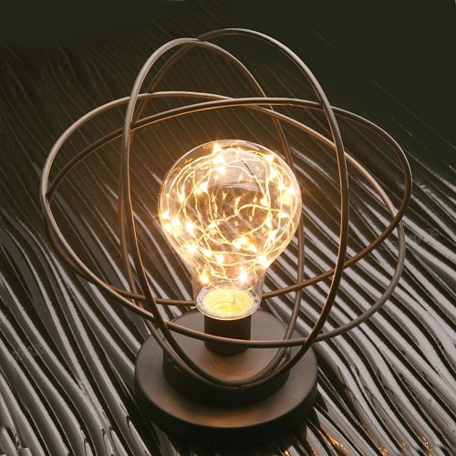 Atomic Age LED Table Lamp. Dorm room decor for guys. Off to college gift ideas for boys.