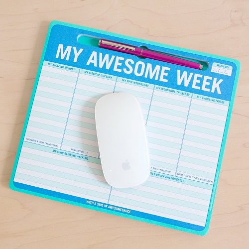 Knock Knock My Awesome Week Pen-To-Paper Mousepad | Gifts For Girls