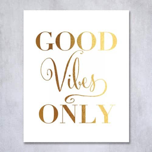 Good Vibes Only Wall Art 