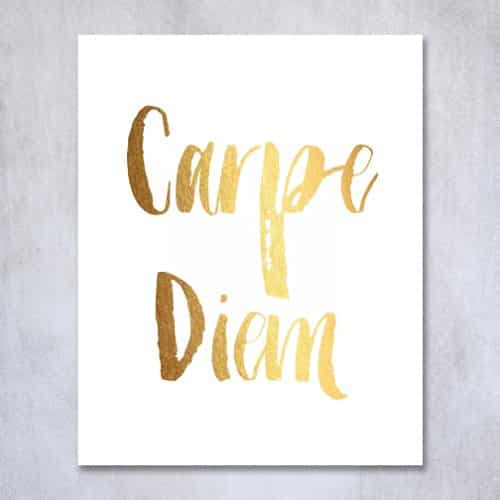 Carpe Diem Gold Foil Poster
