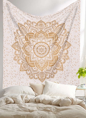 Golden Ombre Mandala Tapestry
