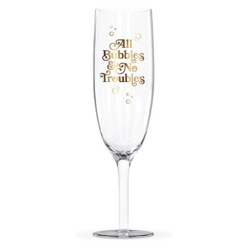 Fancy That All Bubbles No Troubles Oversize Champagne Glass