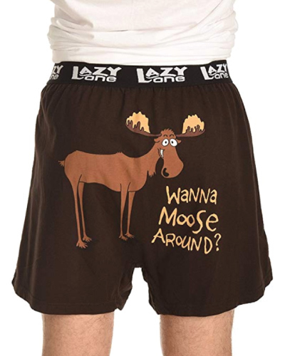 Wanna Moose Around Funny Boxer Shorts