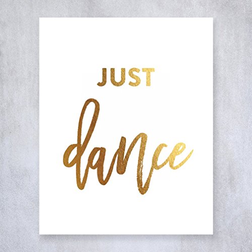 Just Dance Gold Foil Art Poster